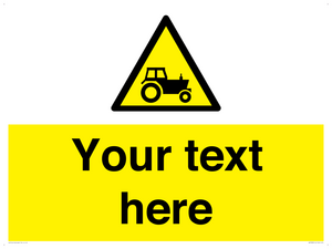 Custom warning farm machinery